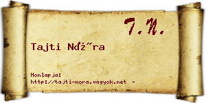 Tajti Nóra névjegykártya